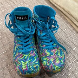 NOBULL Multicolor High-Top Training Sneakers with Turquoise Trim